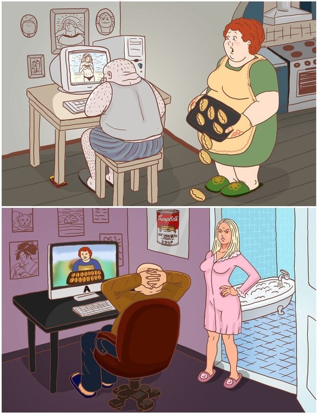 Анекдоти про чоловіків та жінок