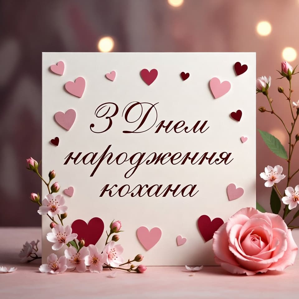 Привітання з Днем народження коханій, дружині