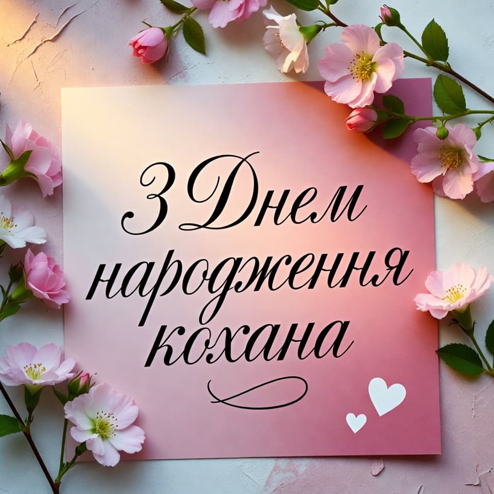 Привітання з Днем народження коханій, дружині