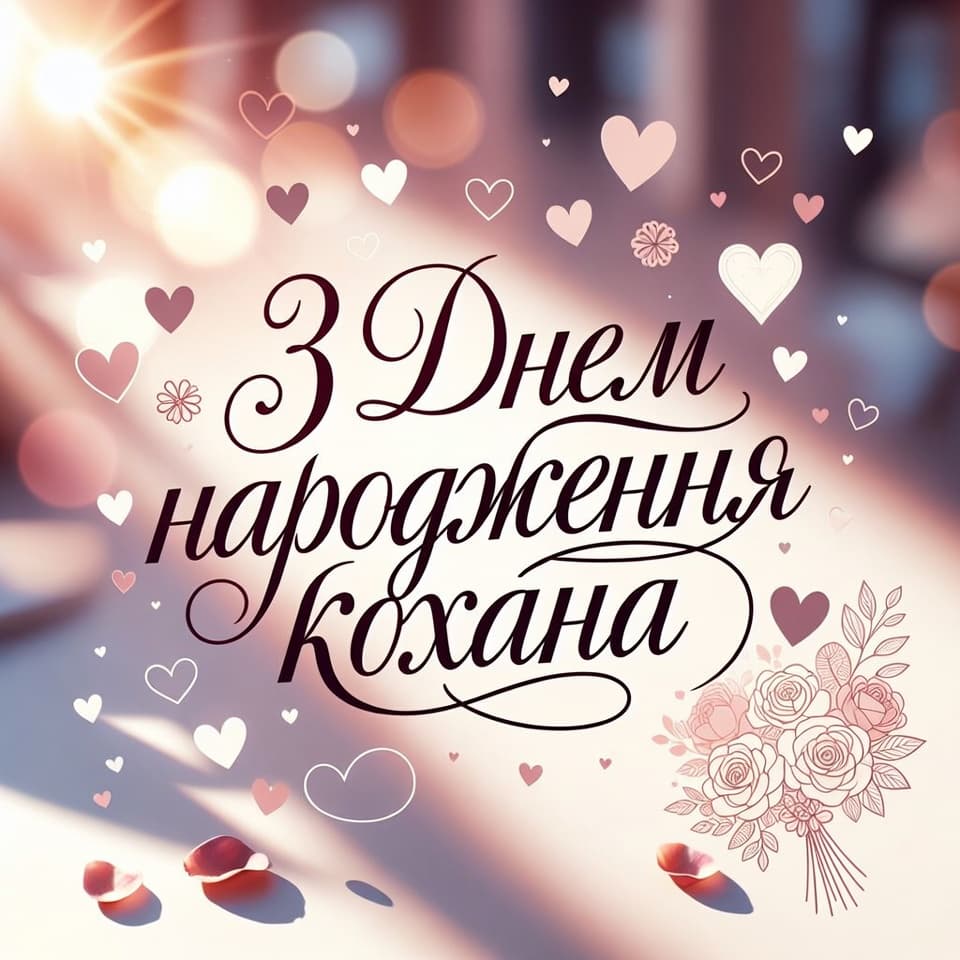 Привітання з Днем народження коханій, дружині