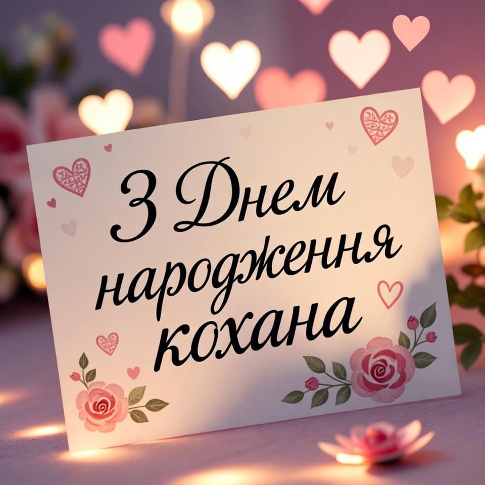 Привітання з Днем народження коханій, дружині