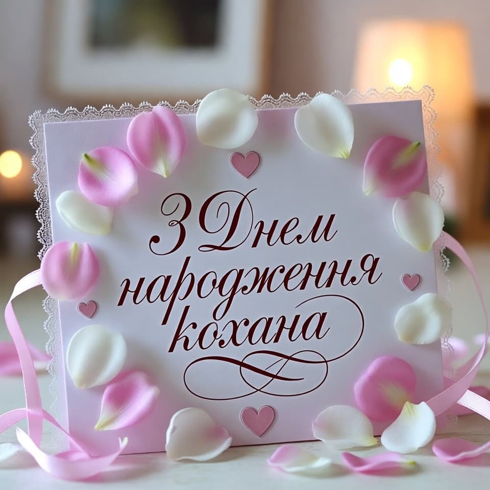 Привітання з Днем народження коханій, дружині