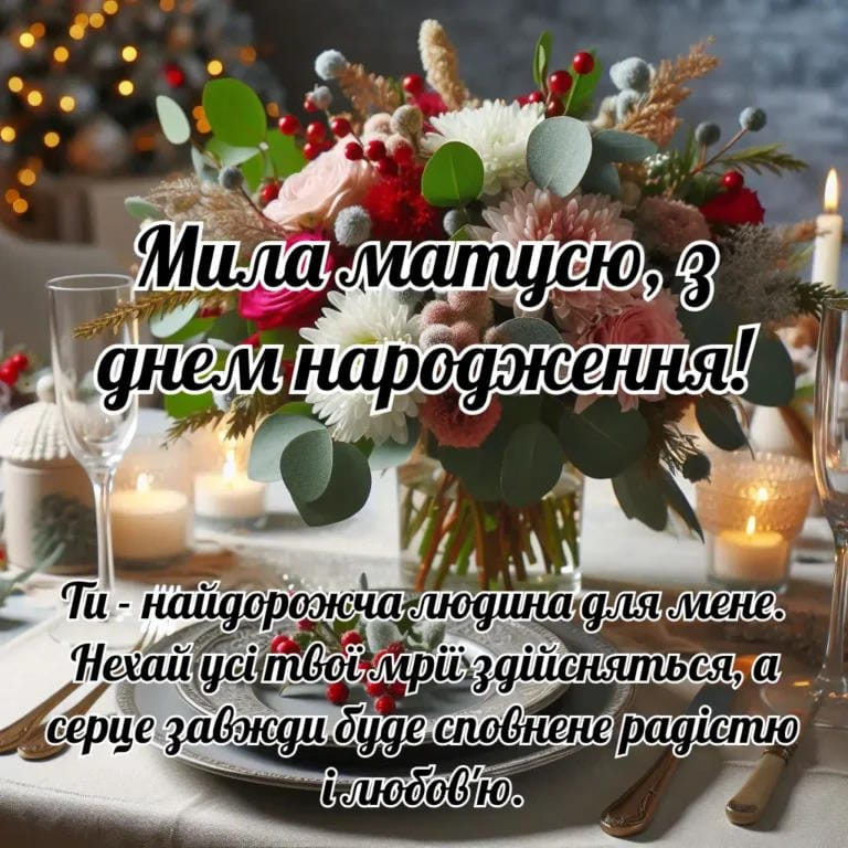 Привітання з Днем народження мамі