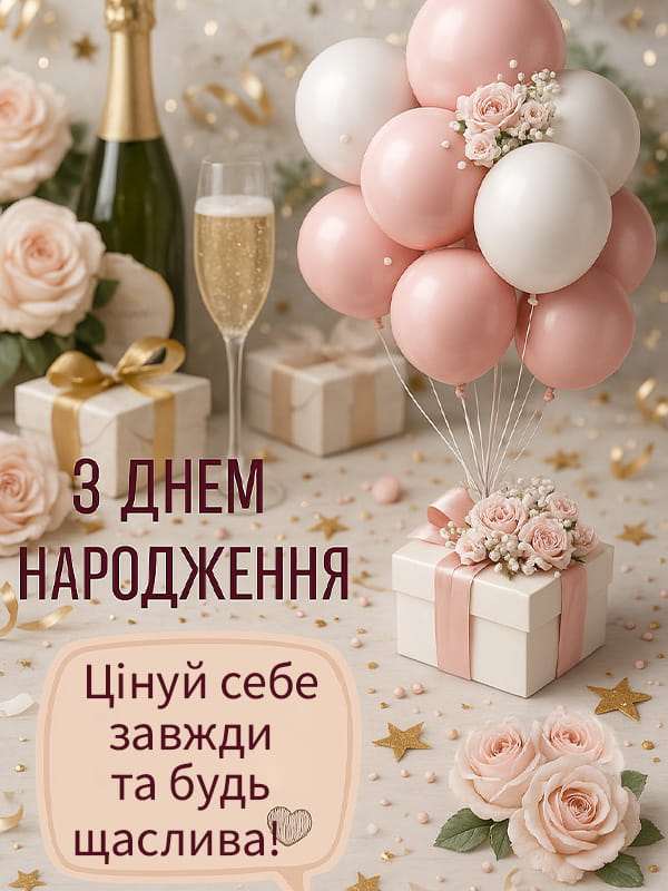 Привітання з Днем народження подрузі