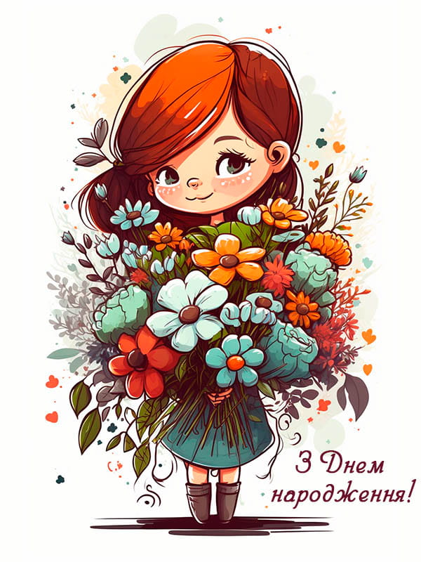 Привітання з Днем народження подрузі, дівчині