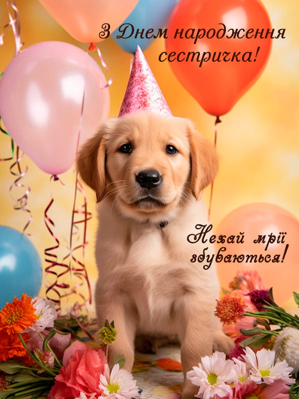 Привітання з Днем народження сестрі