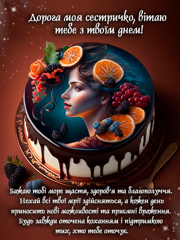 Привітання з Днем народження сестрі