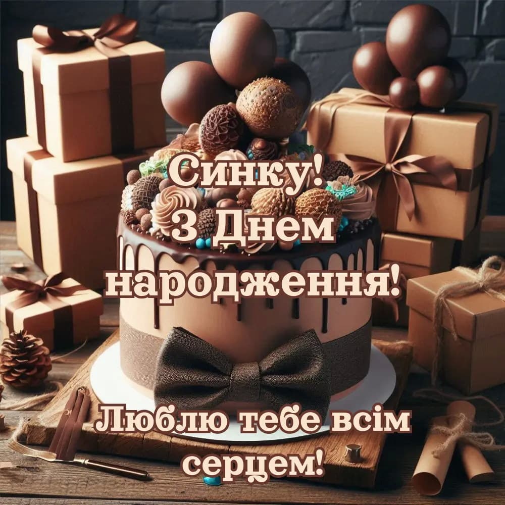 Привітання з Днем народження сину