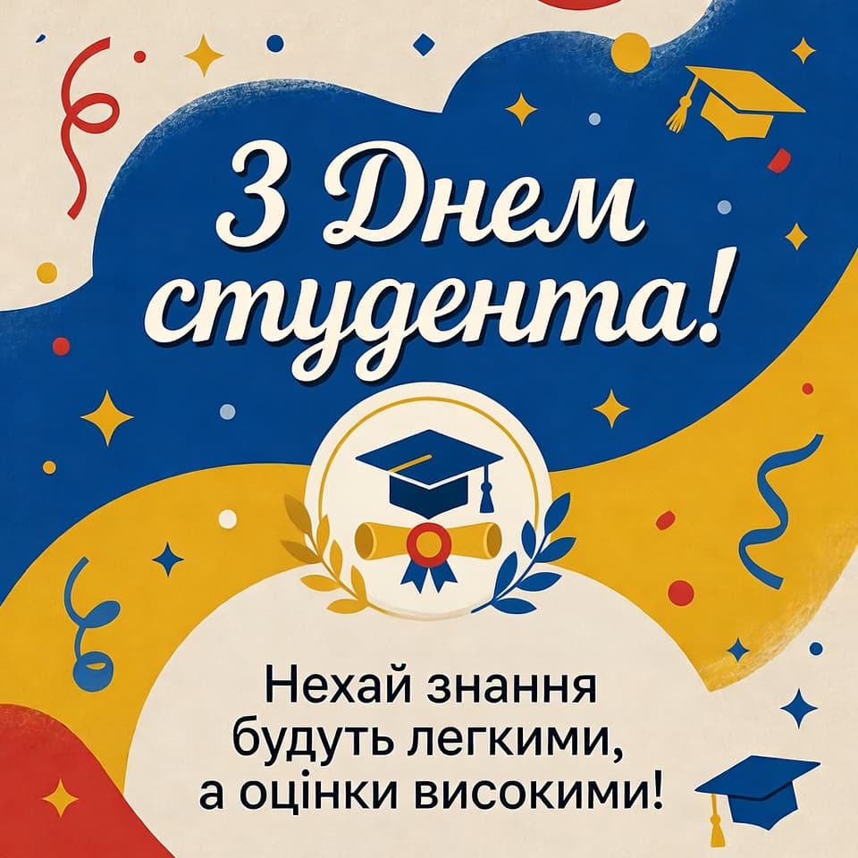 Привітання з Днем студента