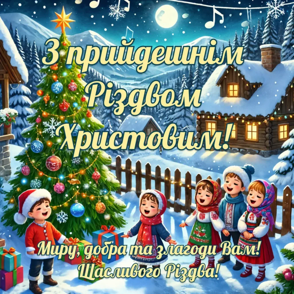 Привітання з Різдвом Христовим