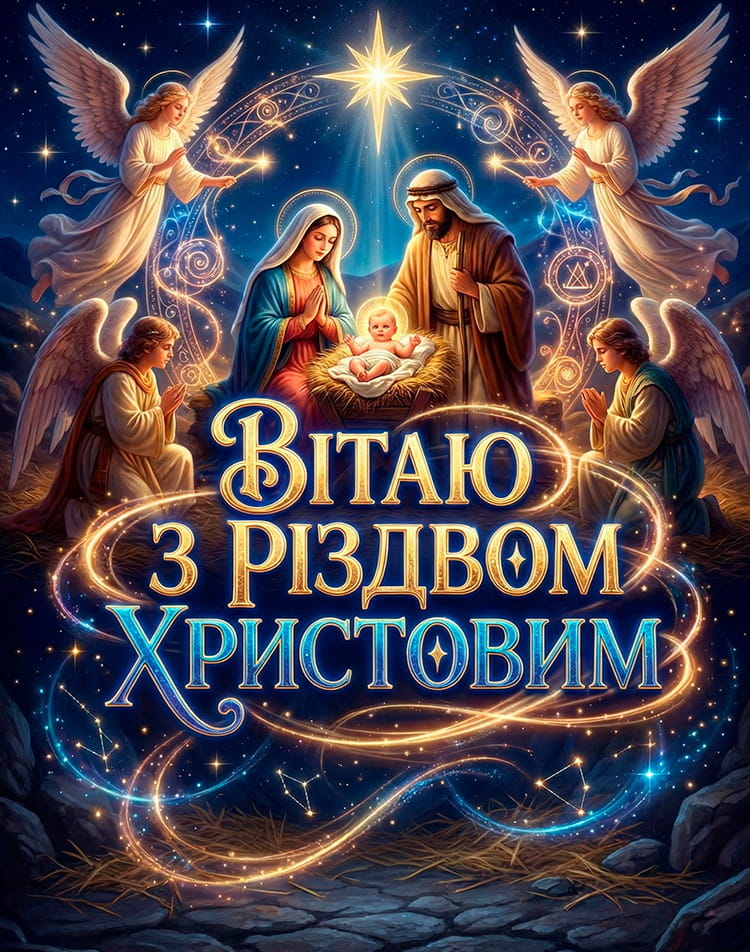 Привітання з Різдвом Христовим
