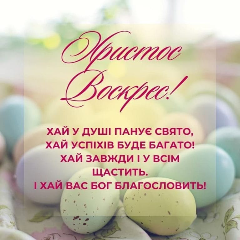 Привітання з Великоднем