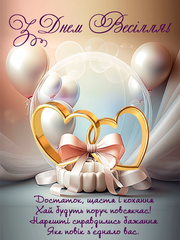 Привітання з весіллям